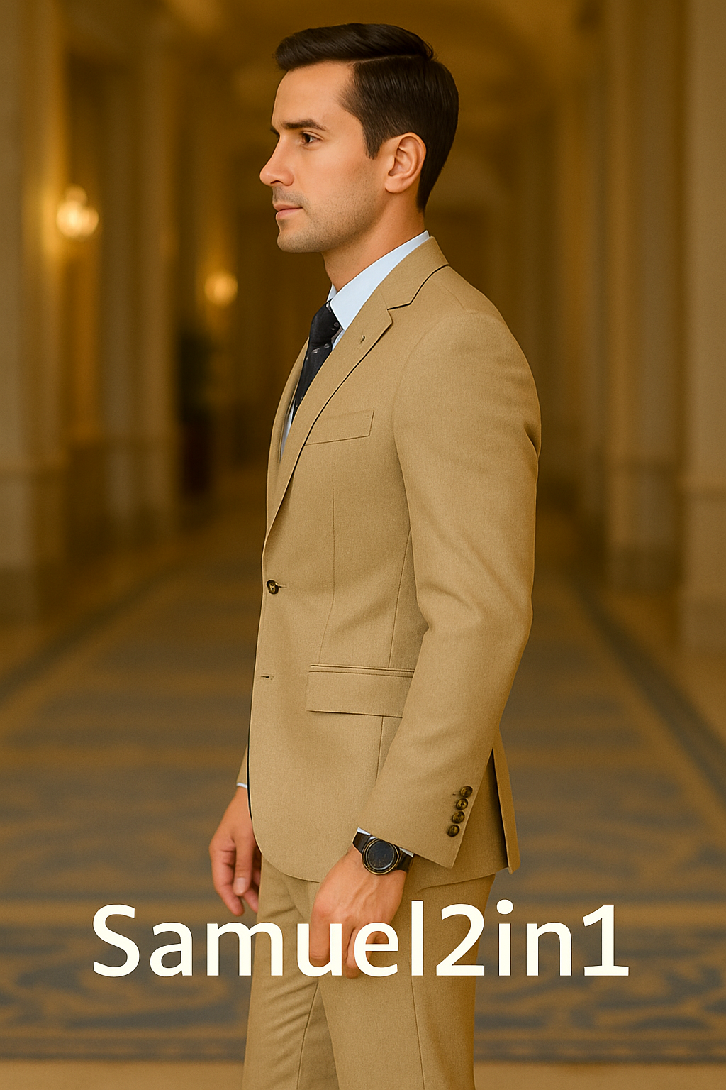 Samuel2in1 Classic Beige Two-Piece Business Suit – Made to Order