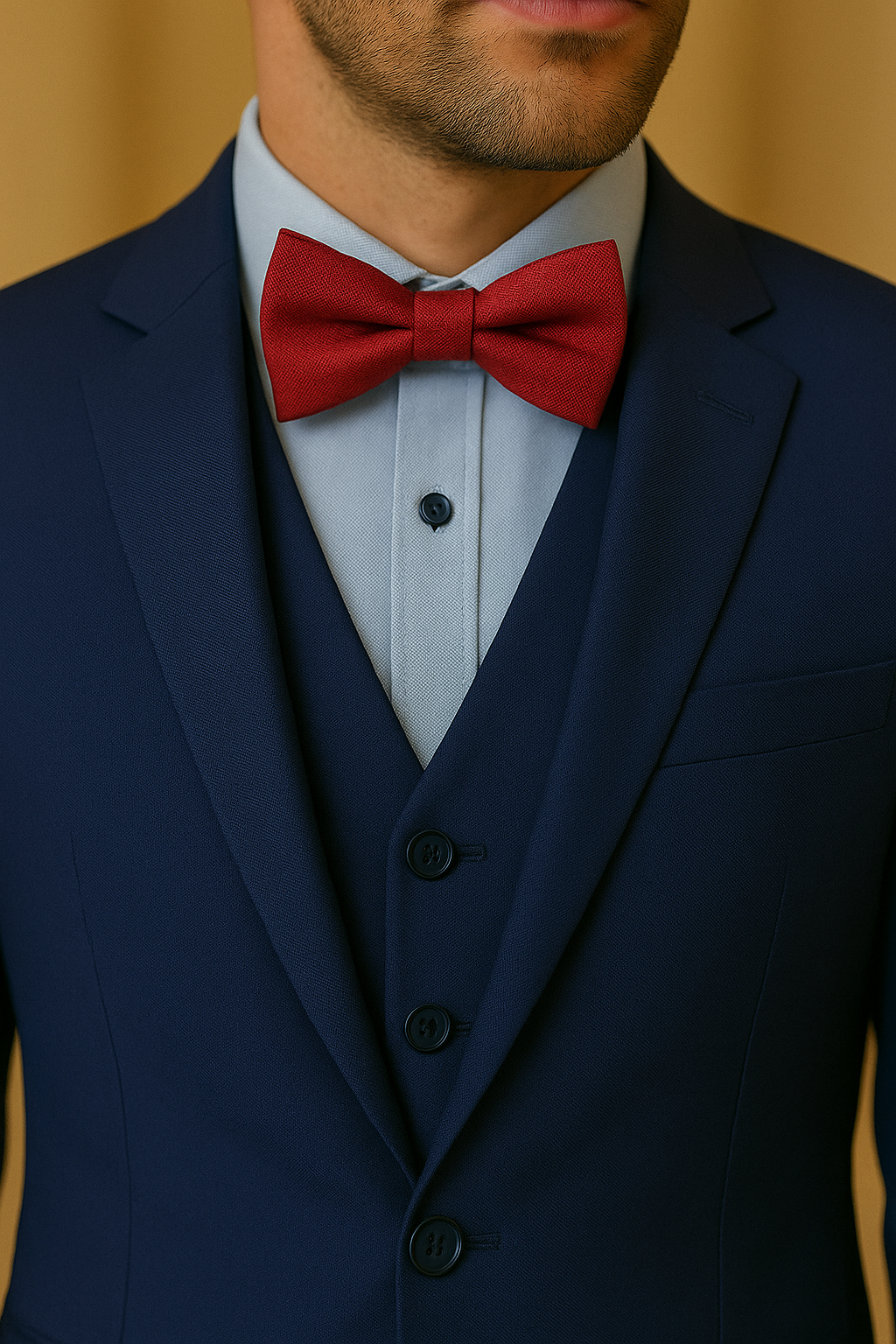 Samuel2in1 Classic Navy Blue Three-Piece Suit – Made to Order