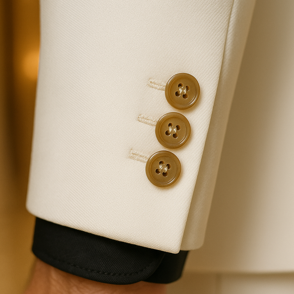 Samuel2in1 Elegant White Three-Piece Wedding Suit – Made to Order