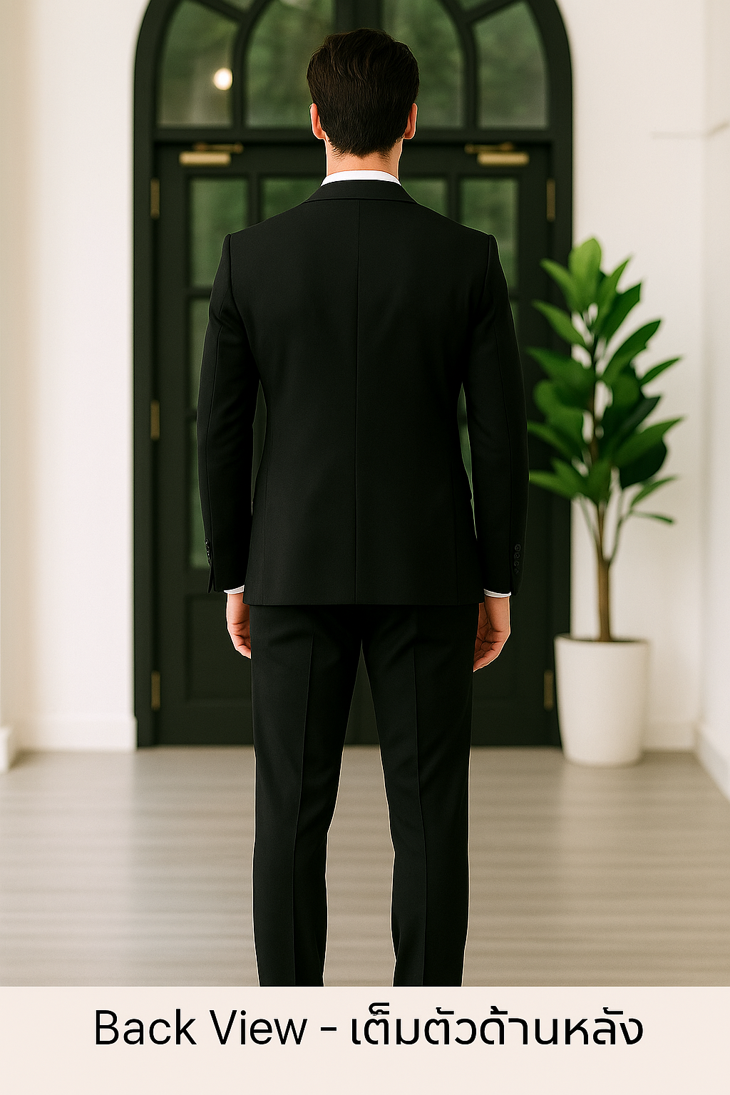 Samuel2in1 Made to Order – Classic Black Single-Breasted Suit with Notch Lapel