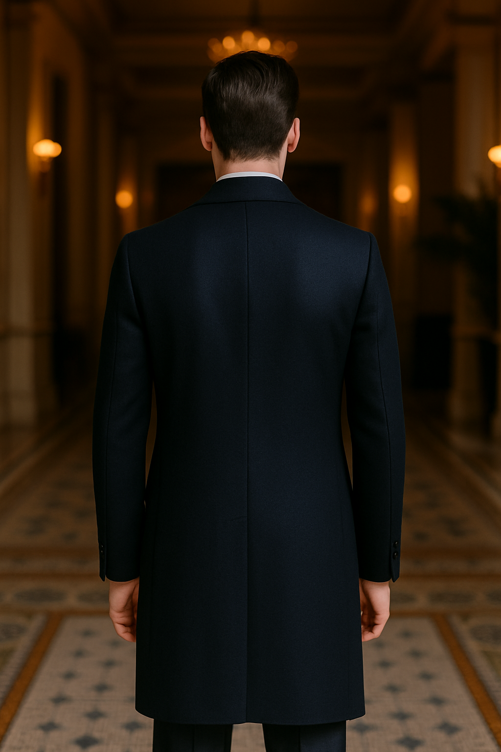 Men’s Navy Overcoat – Samuel2in1