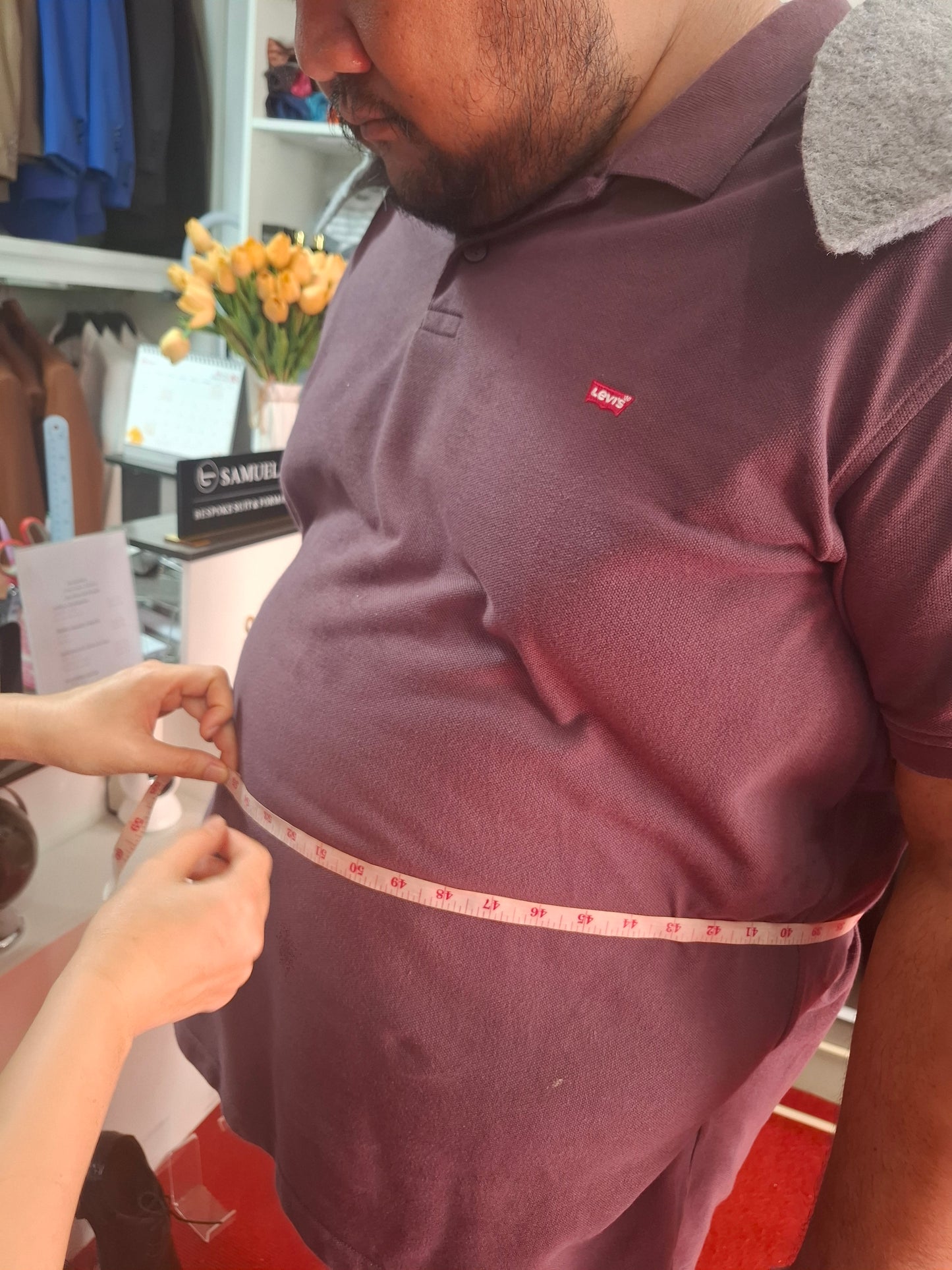 Custom Suit Fitting – Plus Size Client Thailand