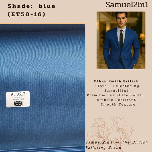 Ethan Smith British Fabric ET50-16 – Blue