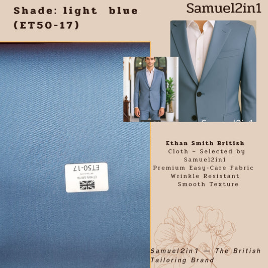 Ethan Smith Fabric - Shade Light Blue (ET50-17)