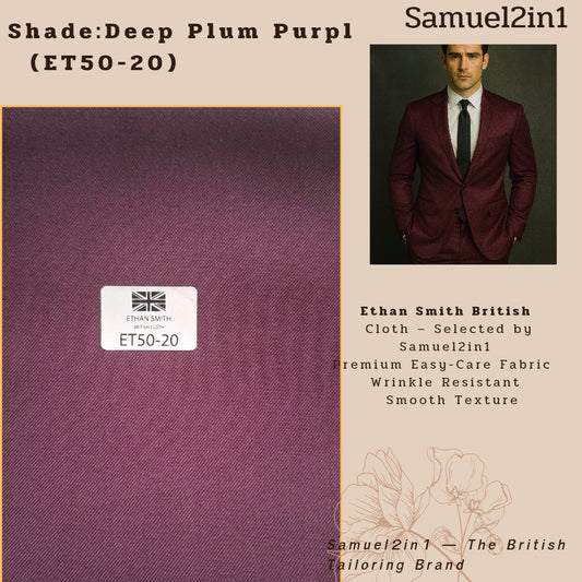 Samuel2in1 - Deep Plum Purple (ET50-20) Premium Suit Fabric