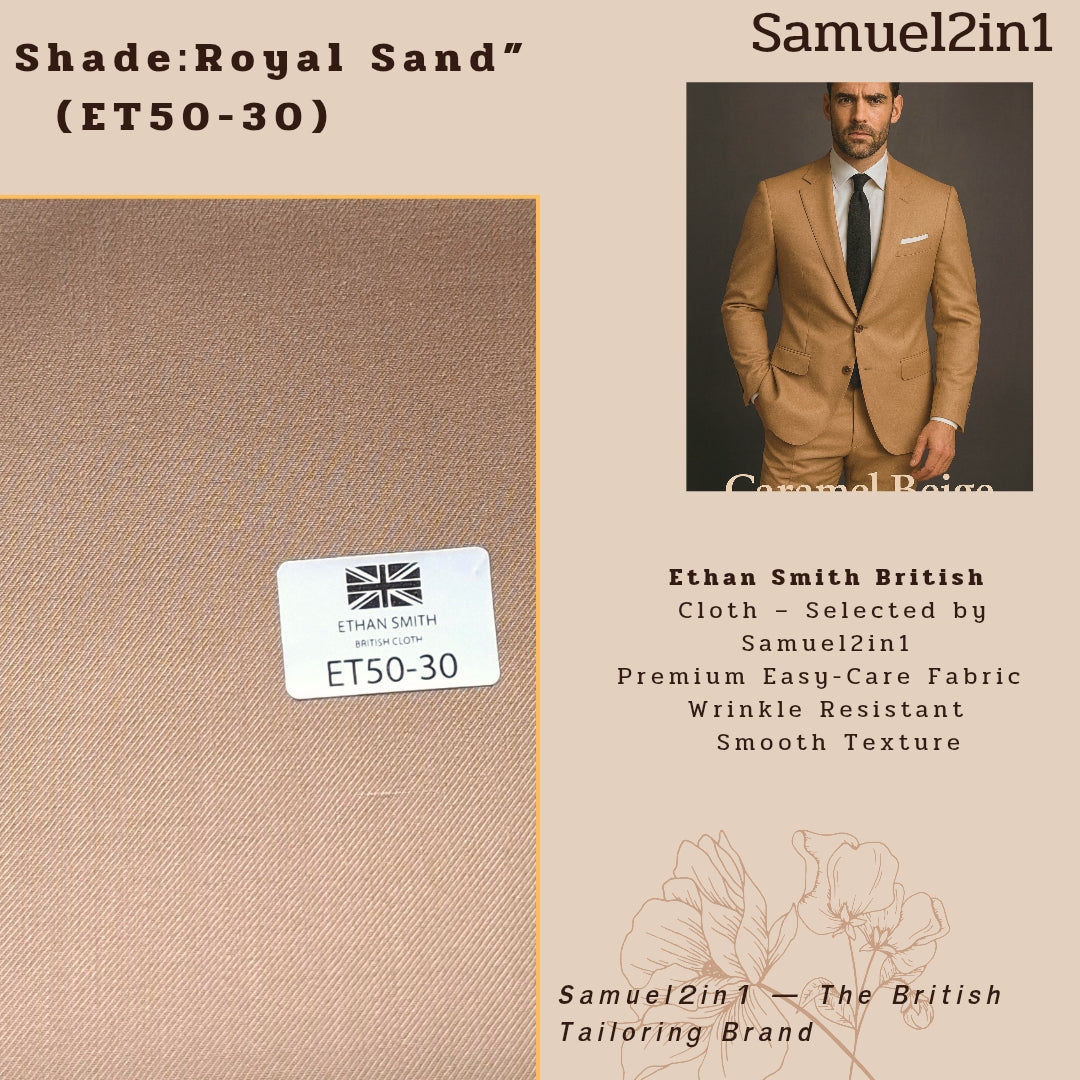 ผ้าสูทพรีเมียม – Royal Sand (ET50-30) | Ethan Smith