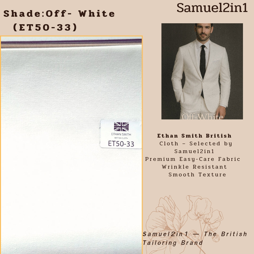 Off-White Suit Fabric (ET50-33) - Samuel2in1