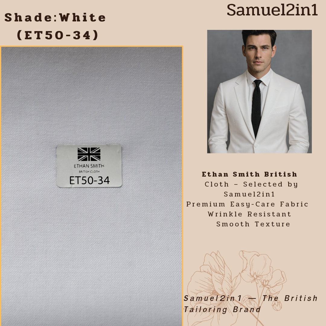 Ethan Smith British Cloth – White (ET50-34) | Selected by Samuel2in1