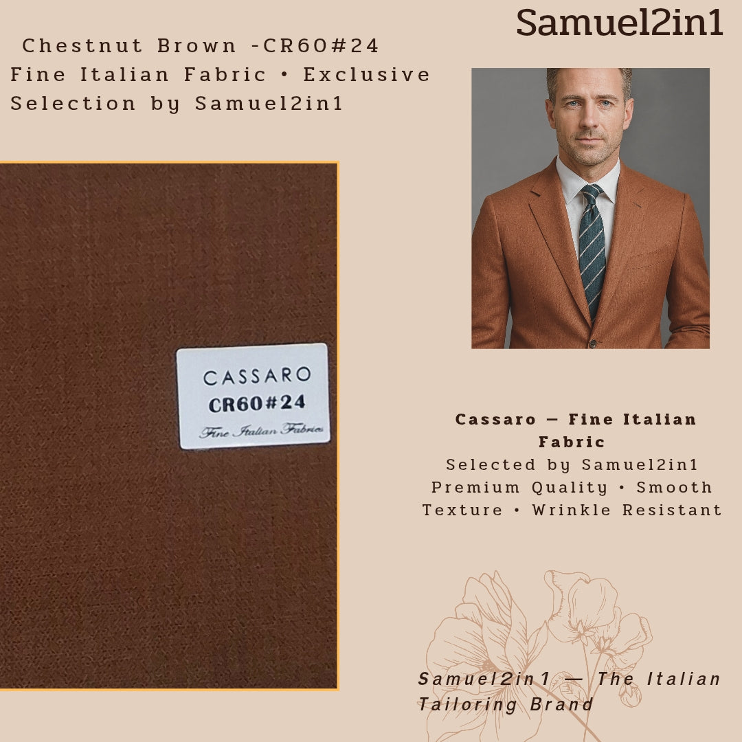 CHESTNUT BROWN – CR60#24 Cassaro Fine Italian Fabric