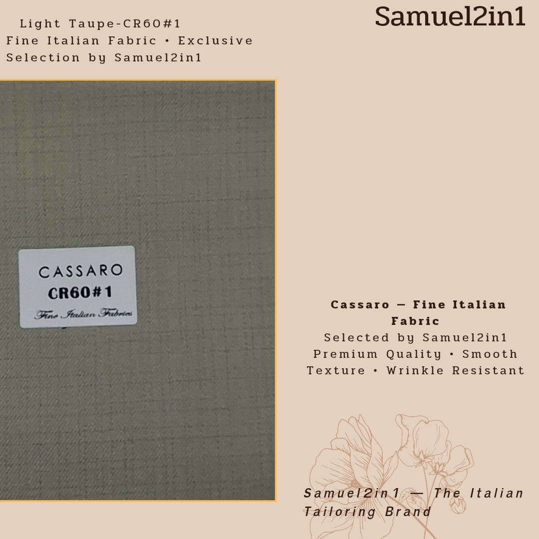 LIGHT TAUPE – CR60#1 Cassaro Fine Italian Fabric