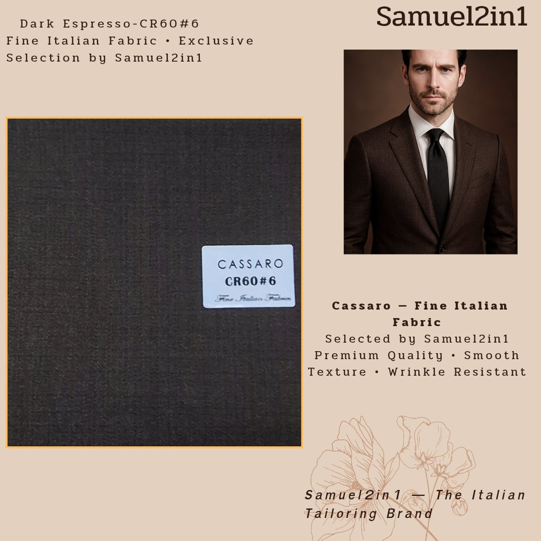 DARK ESPRESSSO – CR60#6 Cassaro Fine Italian Fabric
