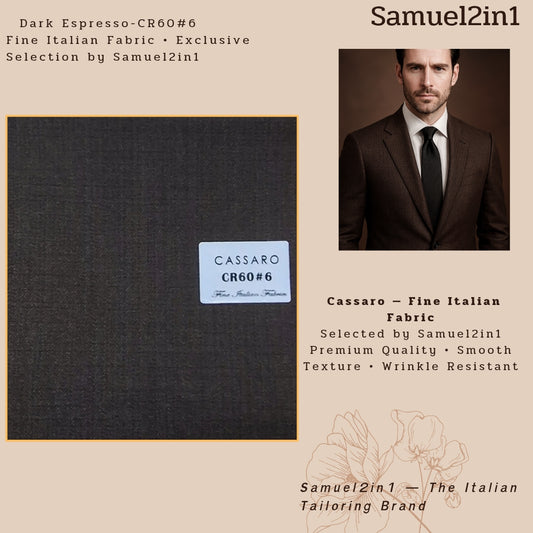 DARK ESPRESSSO – CR60#6 Cassaro Fine Italian Fabric