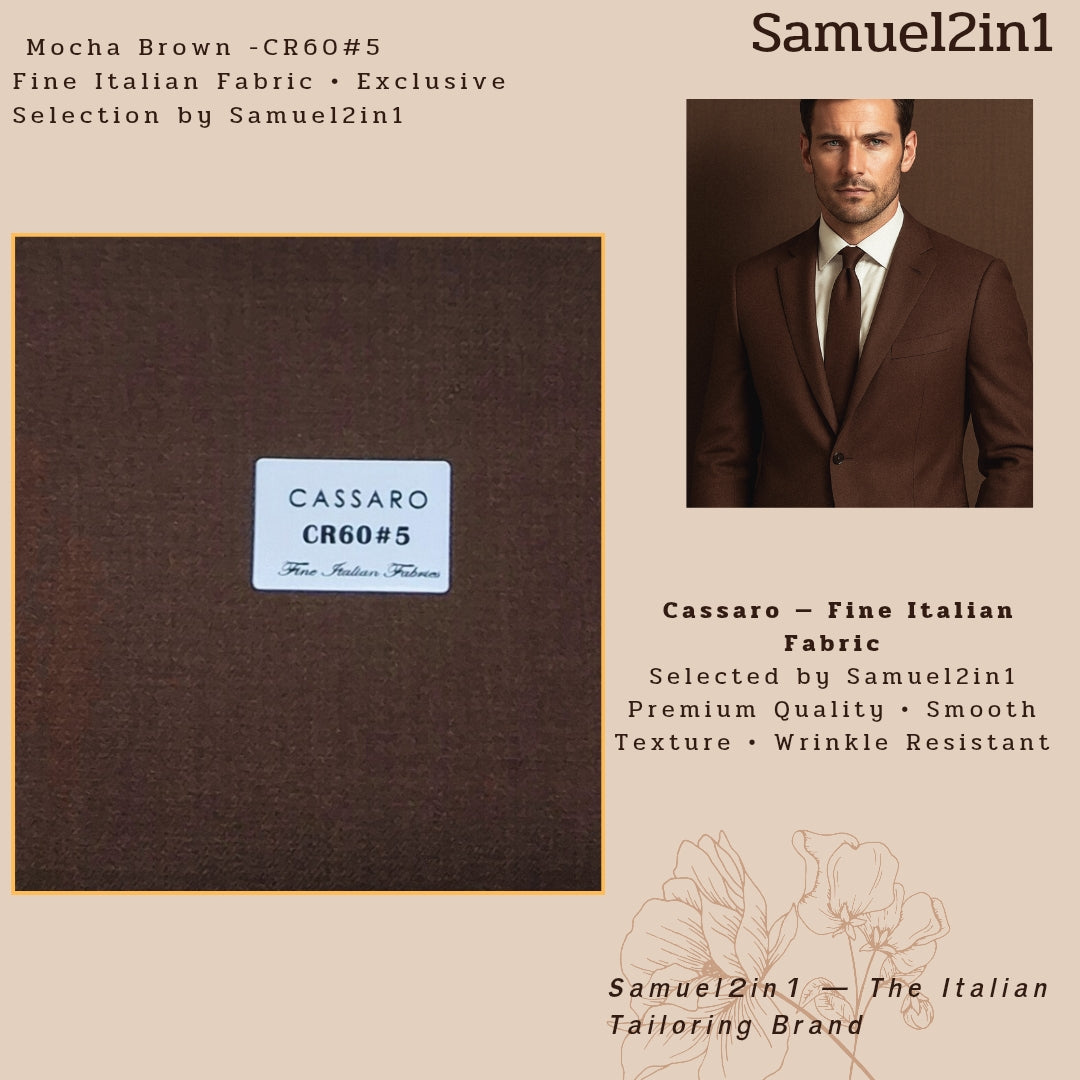 MOCHA BROWN – CR60#5 Cassaro Fine Italian Fabric