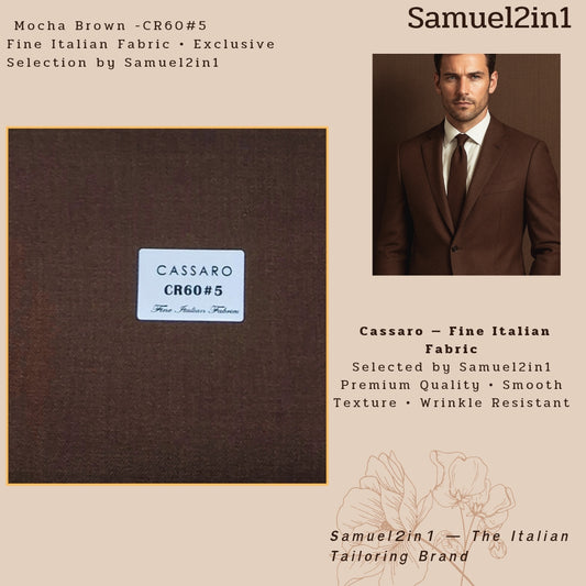 MOCHA BROWN – CR60#5 Cassaro Fine Italian Fabric