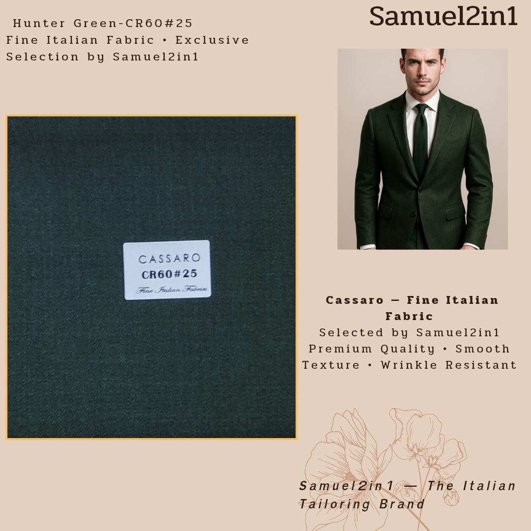 HUNTER GREEN – CR60#25 Cassaro Fine Italian Fabric