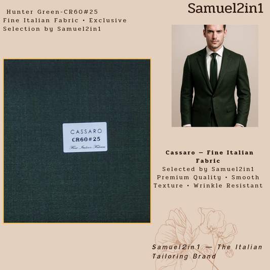 HUNTER GREEN – CR60#25 Cassaro Fine Italian Fabric