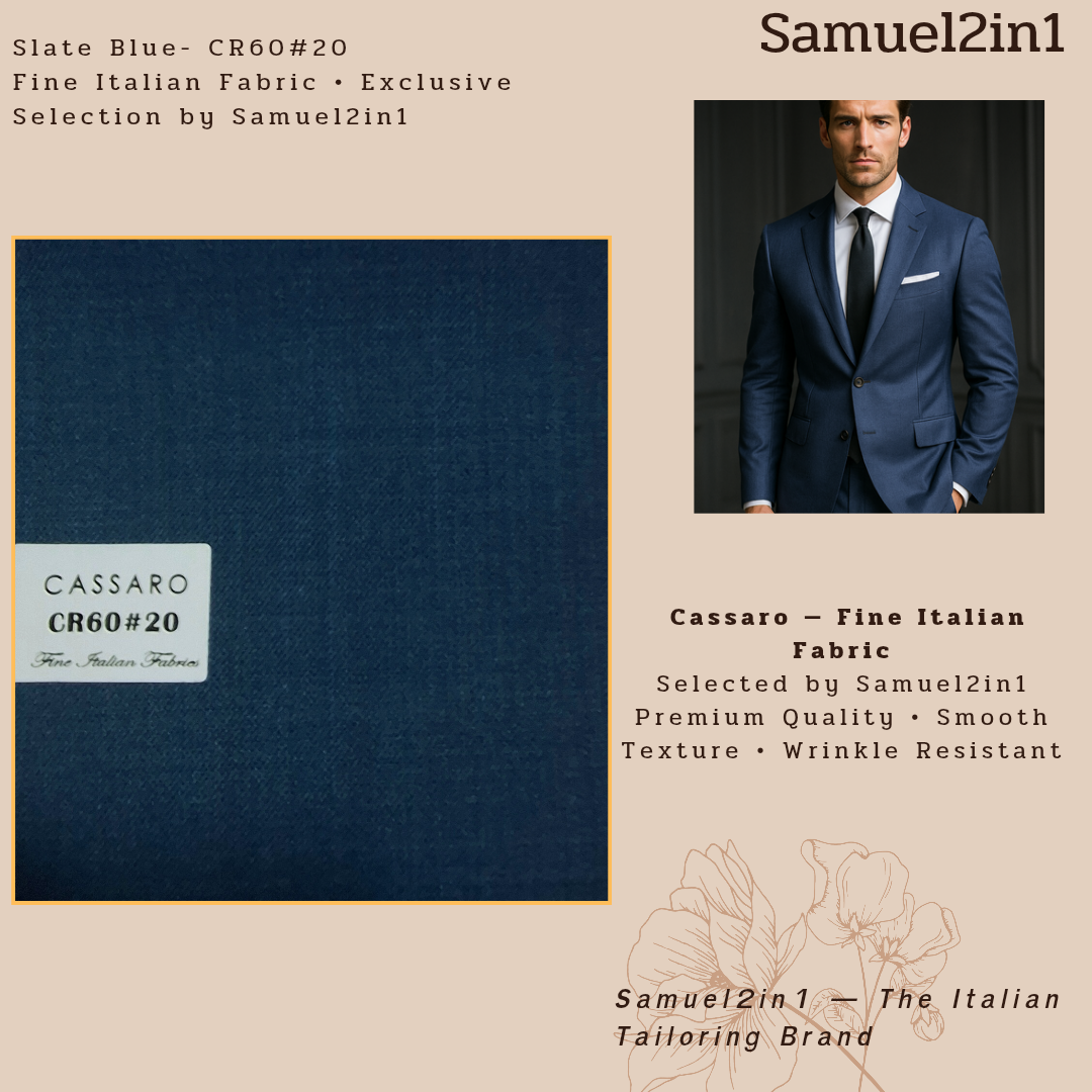 SLATE BLUE – CR60#20 Cassaro Fine Italian Fabric