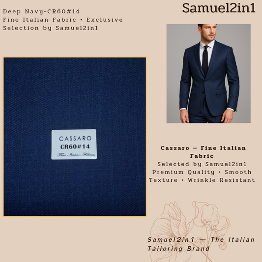 DEEP NAVY – CR60#14 Cassaro Fine Italian Fabric