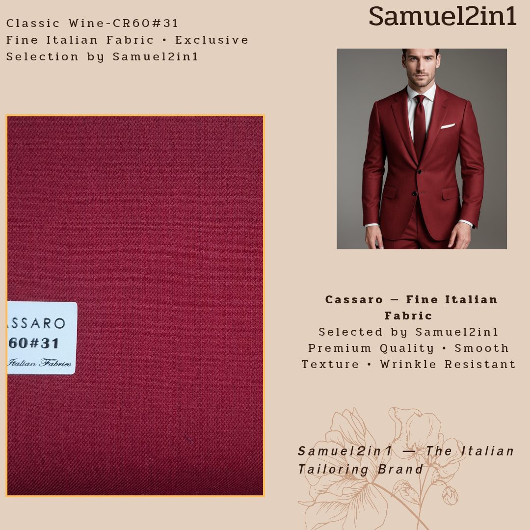 CLASSIC WINE – CR60#31 Cassaro Fine Italian Fabric