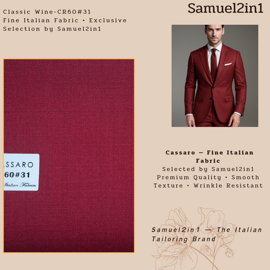 CLASSIC WINE – CR60#31 Cassaro Fine Italian Fabric