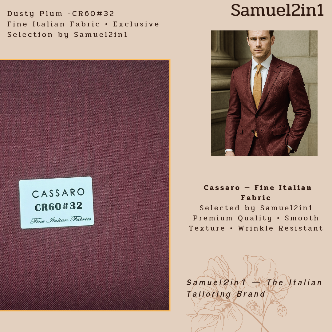 DUSTY PLUM – CR60#32 Cassaro Fine Italian Fabric