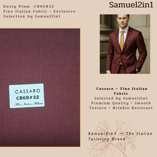 DUSTY PLUM – CR60#32 Cassaro Fine Italian Fabric