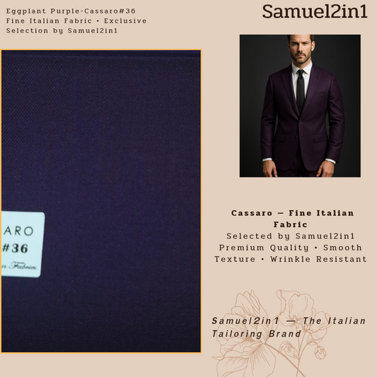 EGGPLANT PURPLE – CR60#36 Cassaro Fine Italian Fabric