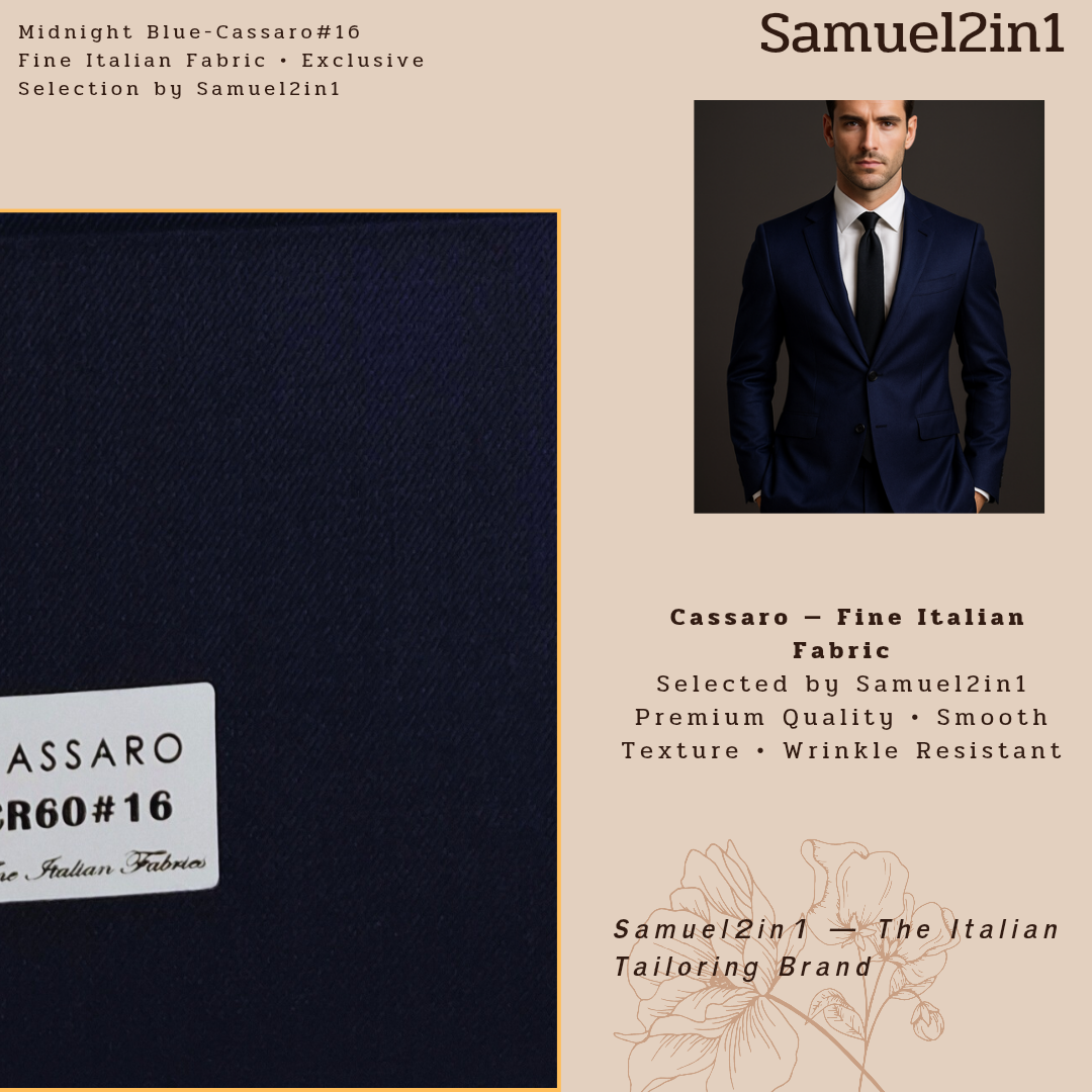 MIDNIGHT BLUE – CR60#16 Cassaro Fine Italian Fabric