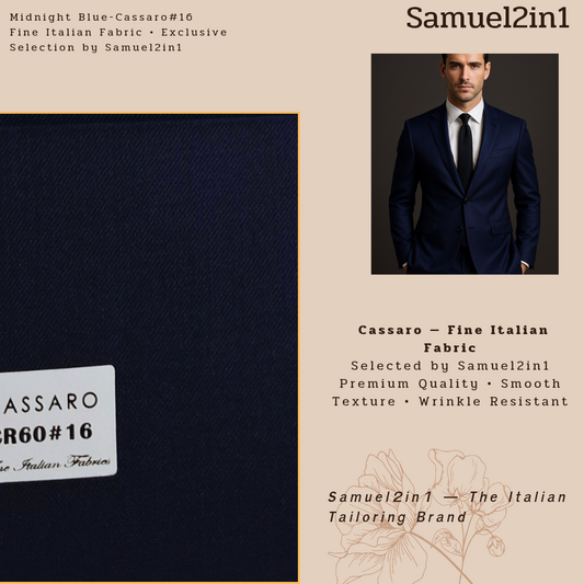 MIDNIGHT BLUE – CR60#16 Cassaro Fine Italian Fabric