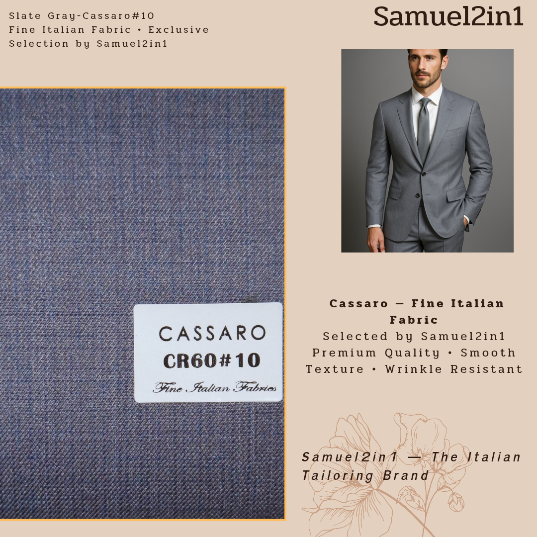 SLATE GRAY – CR60#10 Cassaro Fine Italian Fabric