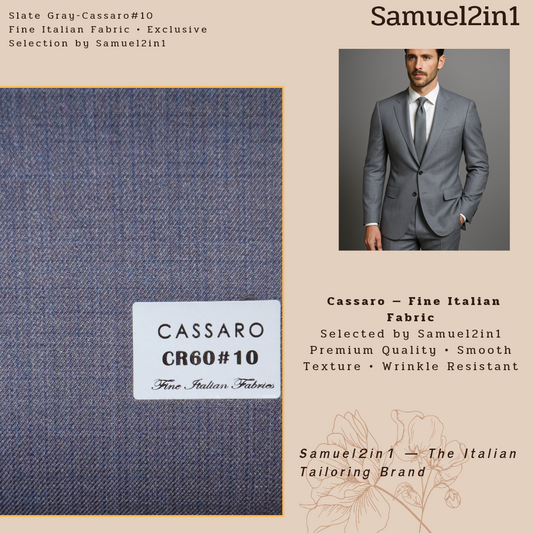 SLATE GRAY – CR60#10 Cassaro Fine Italian Fabric