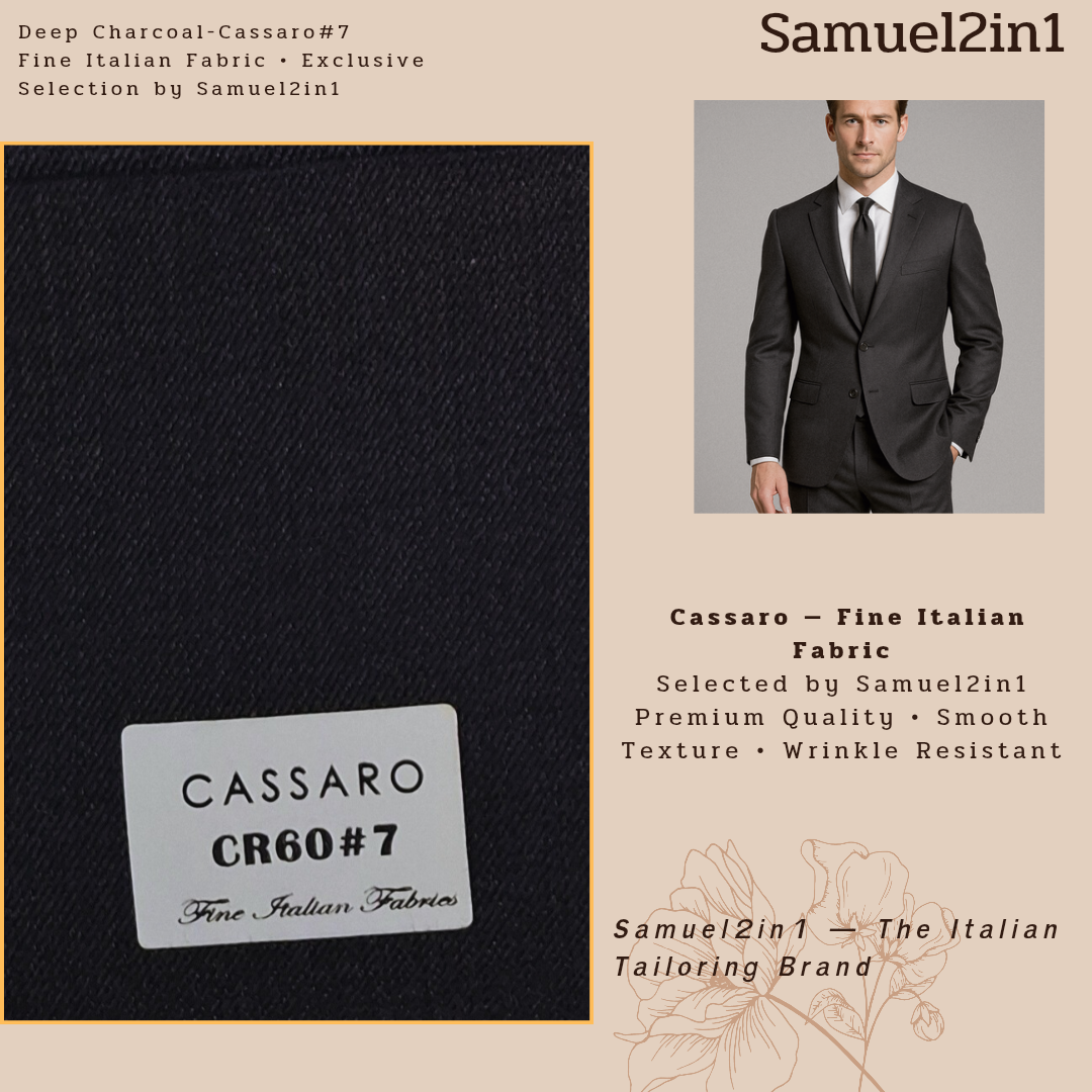 DEEP CHARCOAL – CR60#7 Cassaro Fine Italian Fabric