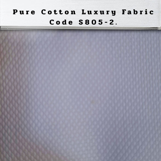 Pure Cotton Luxury Fabric – Code S805-2 (White Shirting)