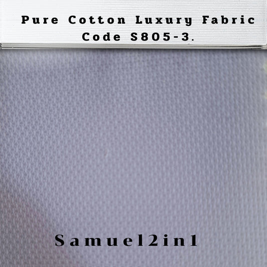 Pure Cotton Luxury Fabric – Code S805-3 (White Shirting)
