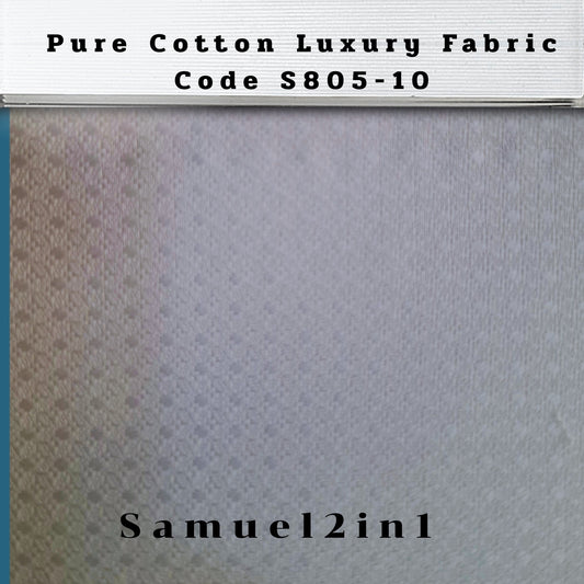 Pure Cotton Luxury Fabric – Code S805-41 (White)
