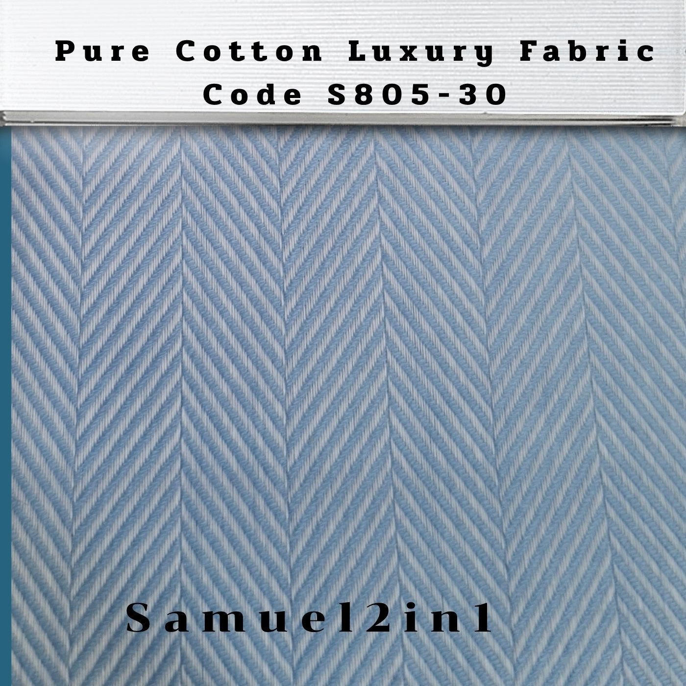 Pure Cotton Luxury Fabric – Code S805-30 (Light Blue)