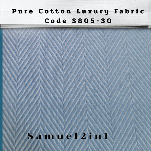 Pure Cotton Luxury Fabric – Code S805-30 (Light Blue)