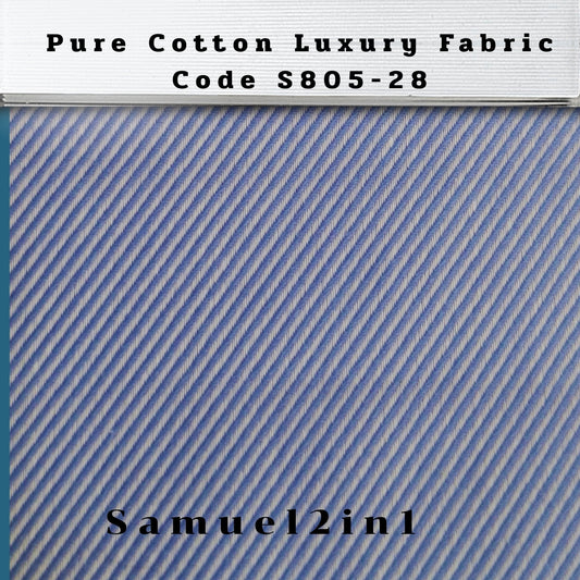 Pure Cotton Luxury Fabric – Code S805-28 (Blue)