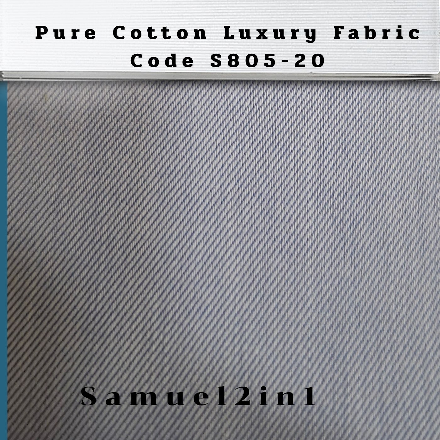 Pure Cotton Luxury Fabric – Code S805-20 (Light Gray)