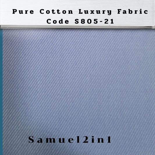Pure Cotton Luxury Fabric – Code S805-21 (Blue)