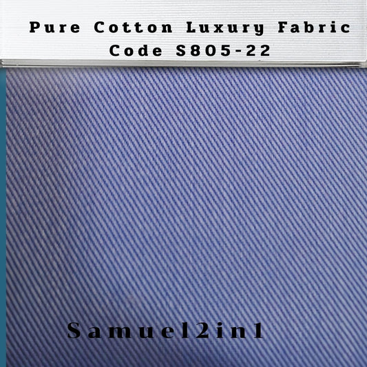 Pure Cotton Luxury Fabric – Code S805-22 (Blue)