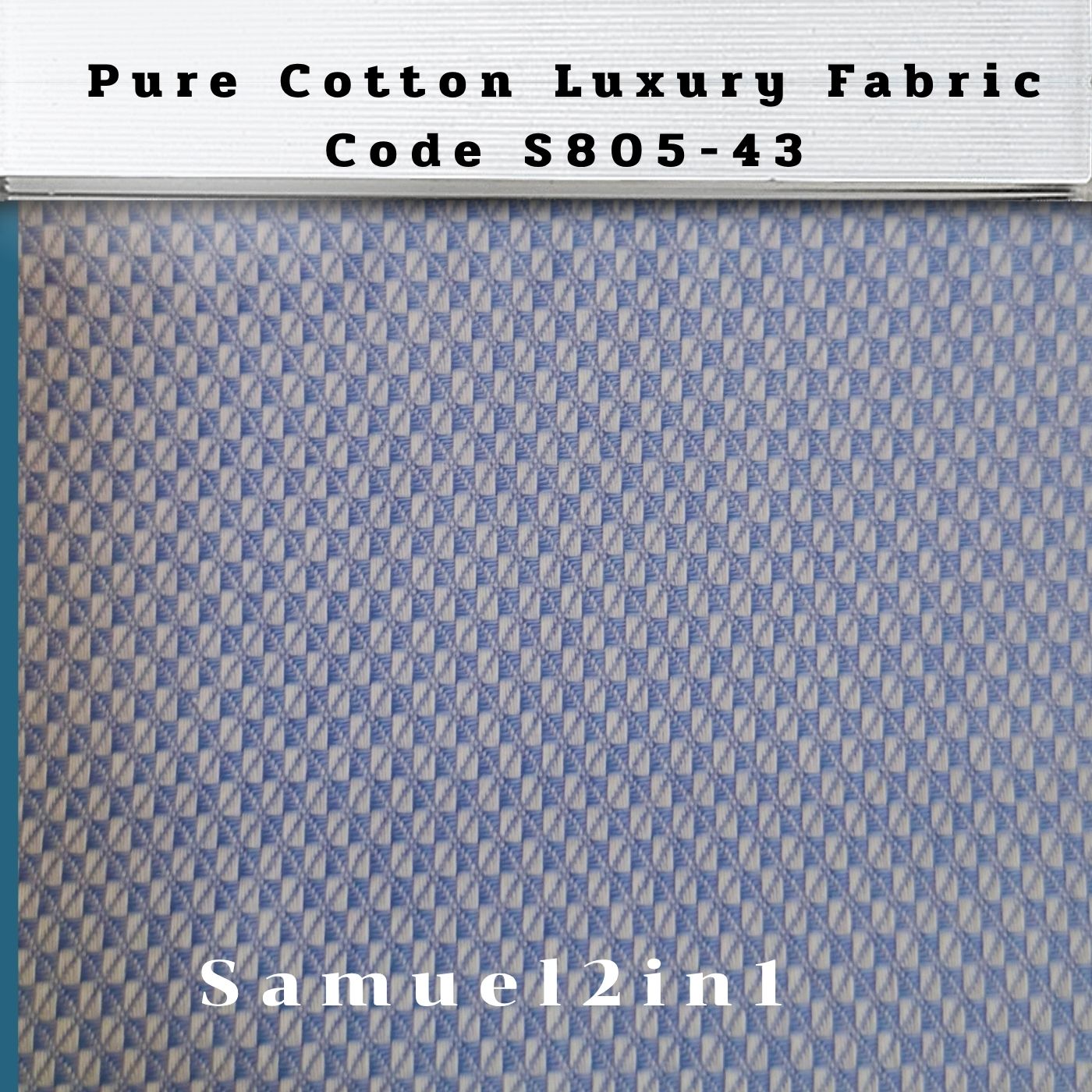 Pure Cotton Luxury Fabric – Code S805-43 (Blue)