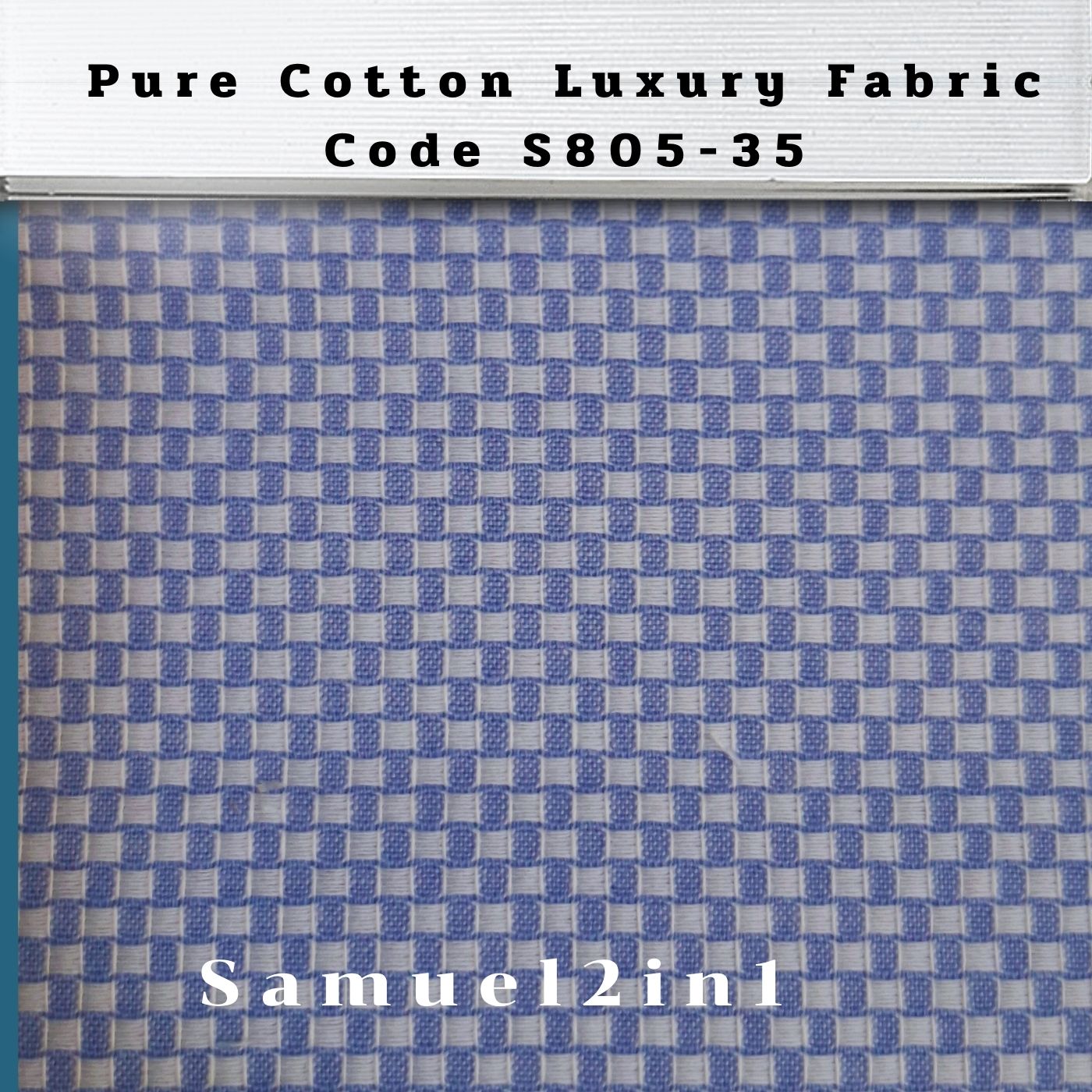 Pure Cotton Luxury Fabric – Code S805-35 (Blue)