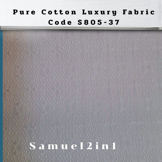 Pure Cotton Luxury Fabric – Code S805-37 (White)