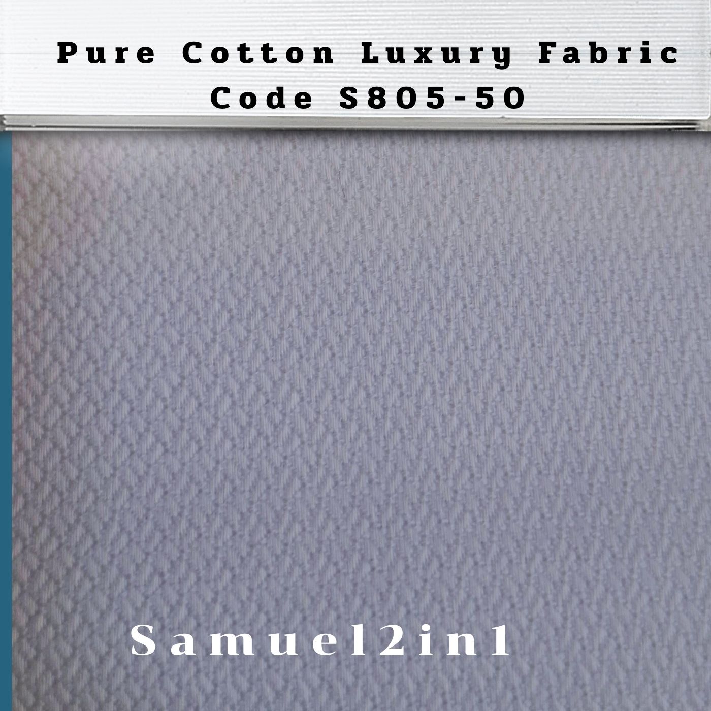Pure Cotton Luxury Fabric – Code S805-50 (White)