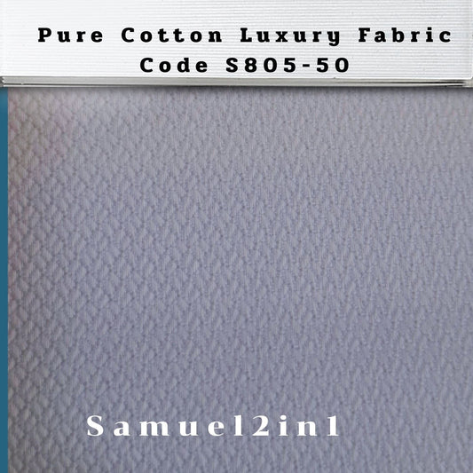 Pure Cotton Luxury Fabric – Code S805-50 (White)