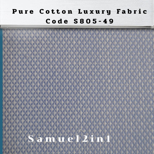 Pure Cotton Luxury Fabric – Code S805-49 (Blue)