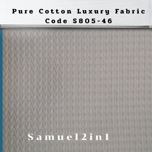 Pure Cotton Luxury Fabric – Code S805-46 (White)