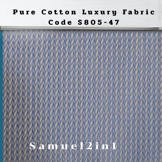 Pure Cotton Luxury Fabric – Code S805-47 (Blue)
