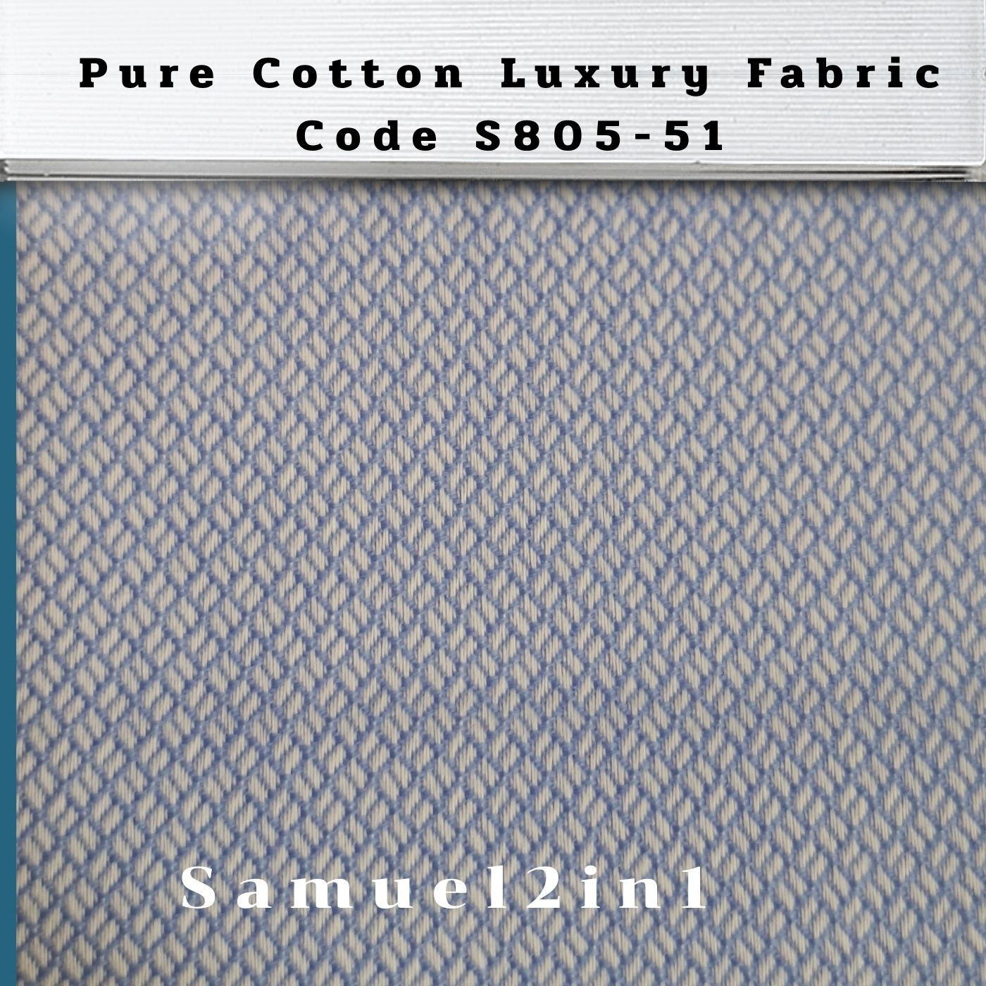 Pure Cotton Luxury Fabric – Code S805-51 (Blue)